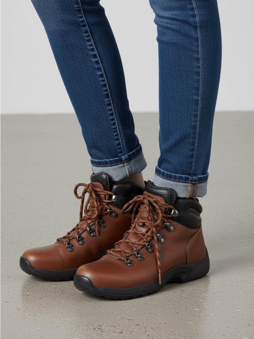 Rockport brown leather hydro shield waterproof boots size 7